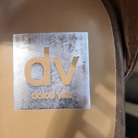 13M Dolce Vita Dark Tan Lace up suede open toe heel - Picture 11 of 12